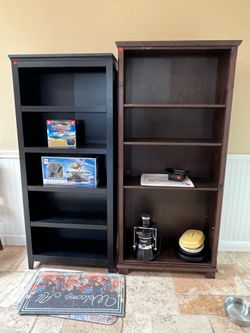 2 STURDY BOOKCASES
