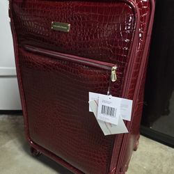 Samantha Brown Luggage Embossed Croco Wheeled Upright Suitcase