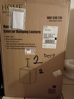 Haven ridge external hanging lantern matted black