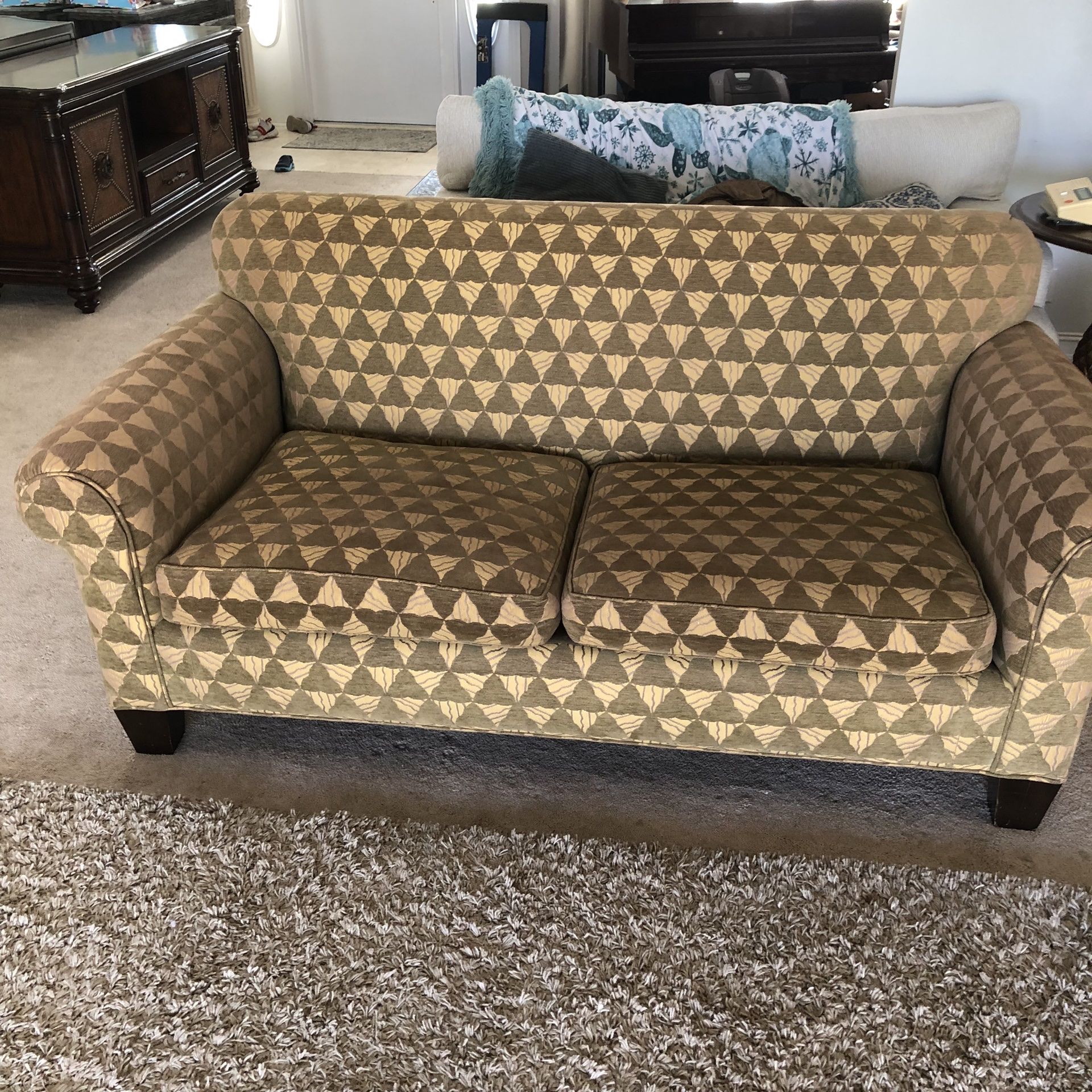 Gold Fabric Sofa