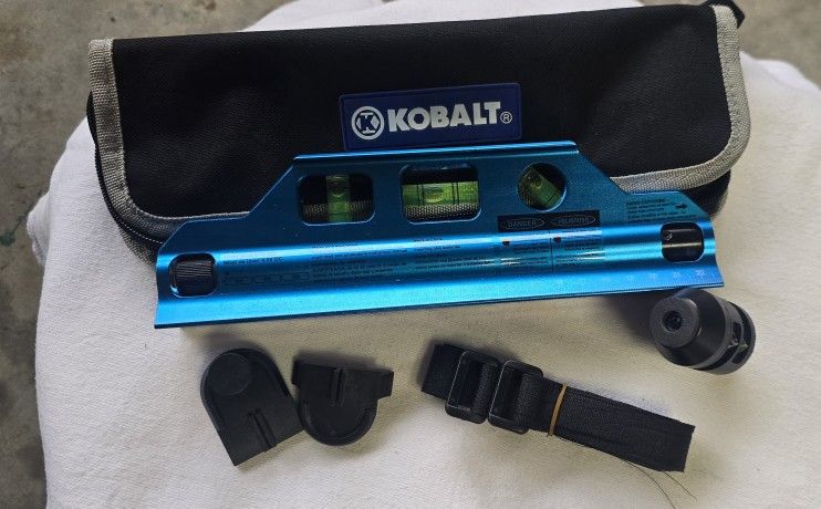 Kobalt Aluminum Stick Laser Level Torpedo 60208 with Cross-line Red Laser