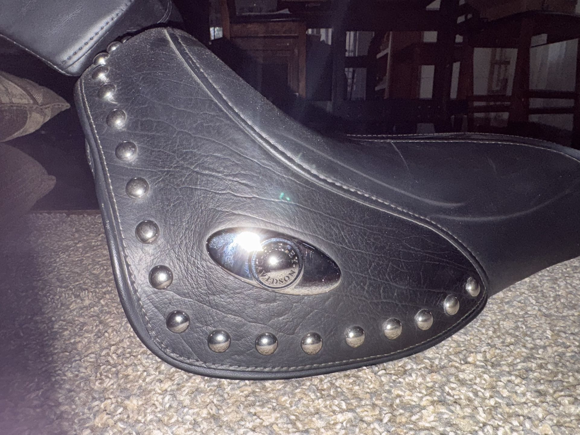 OEM Harley Davidson Black Softail Seat Combo