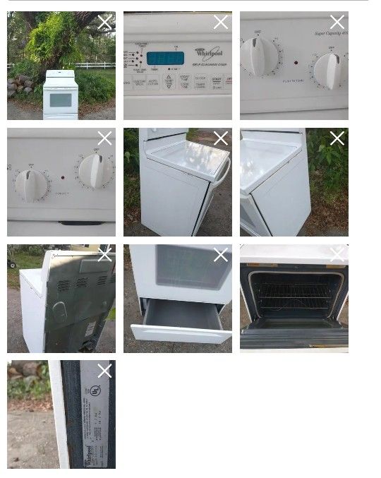 White Whirlpool Range Oven Glass Top , Washer Or Dryer