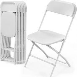 Foldable White Chairs 
