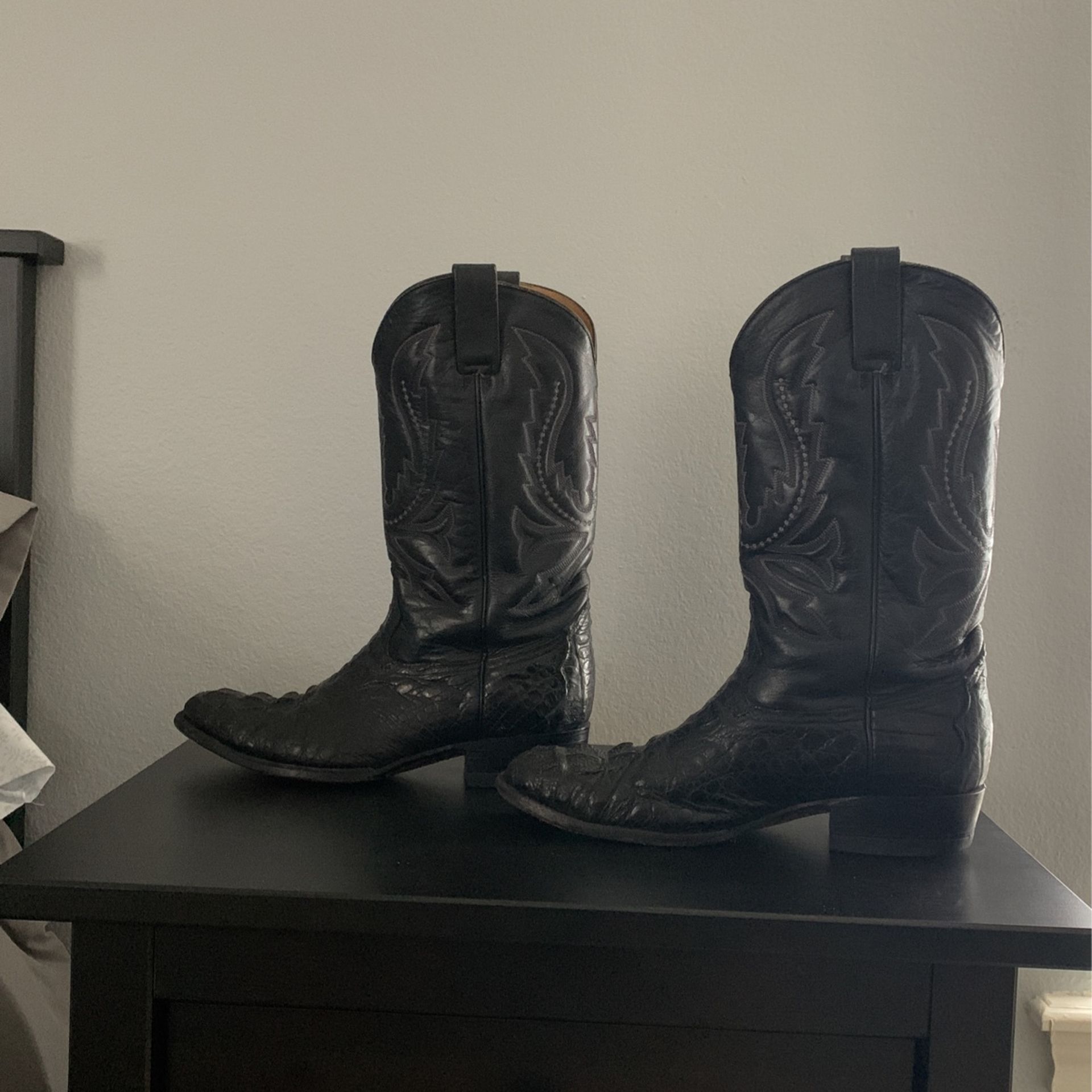 black Crocodile Boots