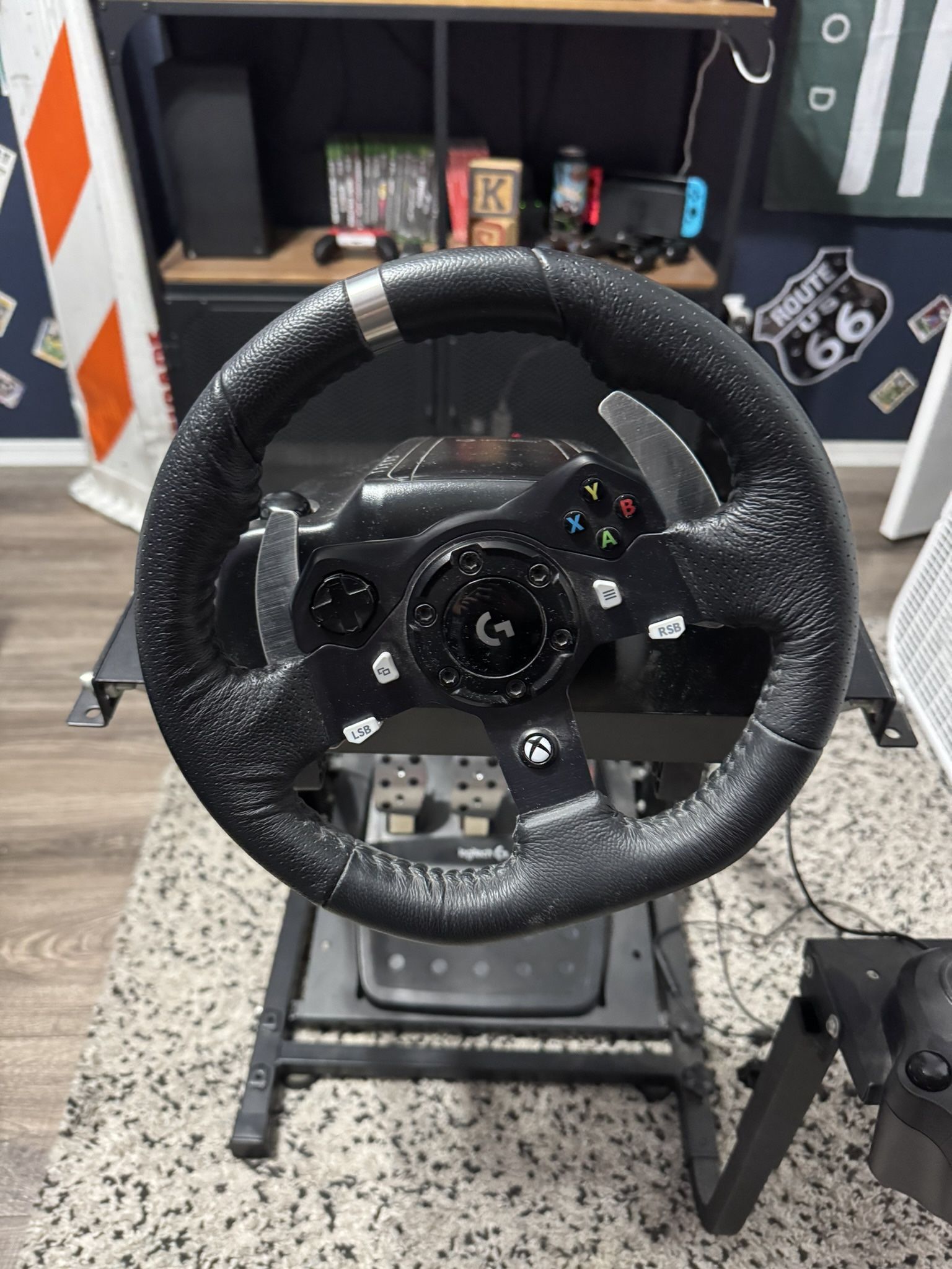 Logitech - G920 Driving Force Racing Wheel And Pedals, Logitech G Force Shifter And Stand, For Xbox