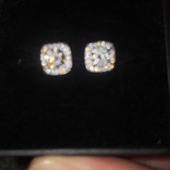 Square Diamond Earrings 