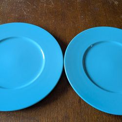 Pair of Mikasa 12.5"  Plates - Mint Green