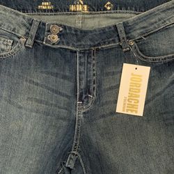 Jordache Ruby Straight Womens size 10 blue denim jeans, 31” inseam, BNWT