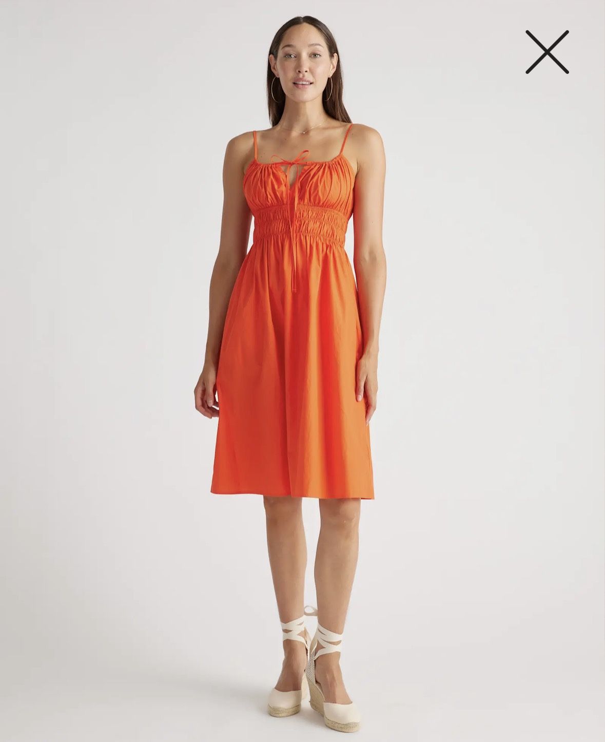 Quince 100% Organic Cotton Keyhole Midi Dress