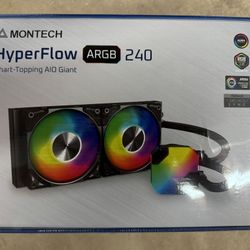 Montech HyperFlow ARGB 240 AIO CPU Liquid Cooler Intel&AMD Compatible New Sealed