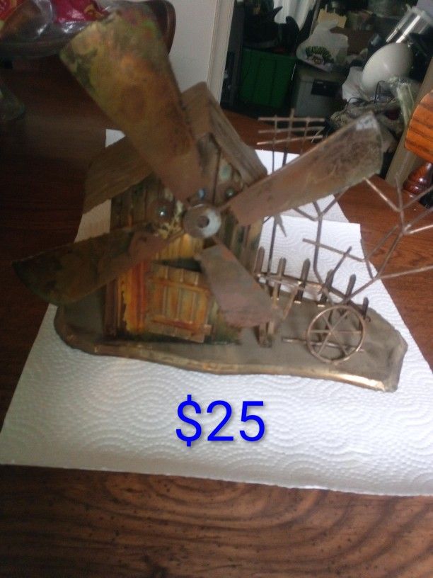 Metal Windmill Music Box
