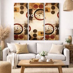 Beautiful 3-panel Abstract Wall Art Set