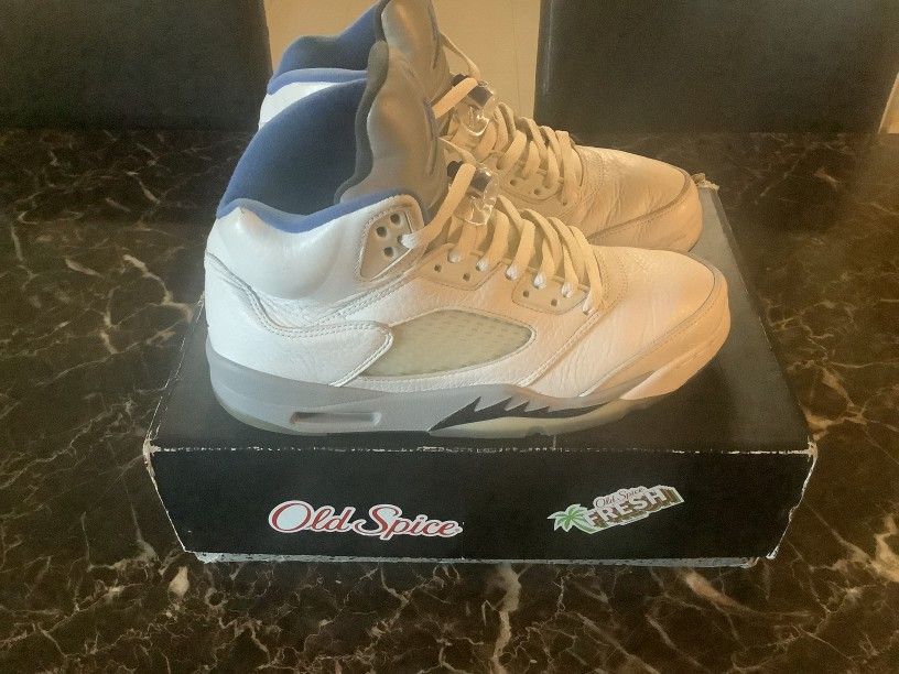 Nike Air Jordan Retro Stealth Size 9 OG V White Blue