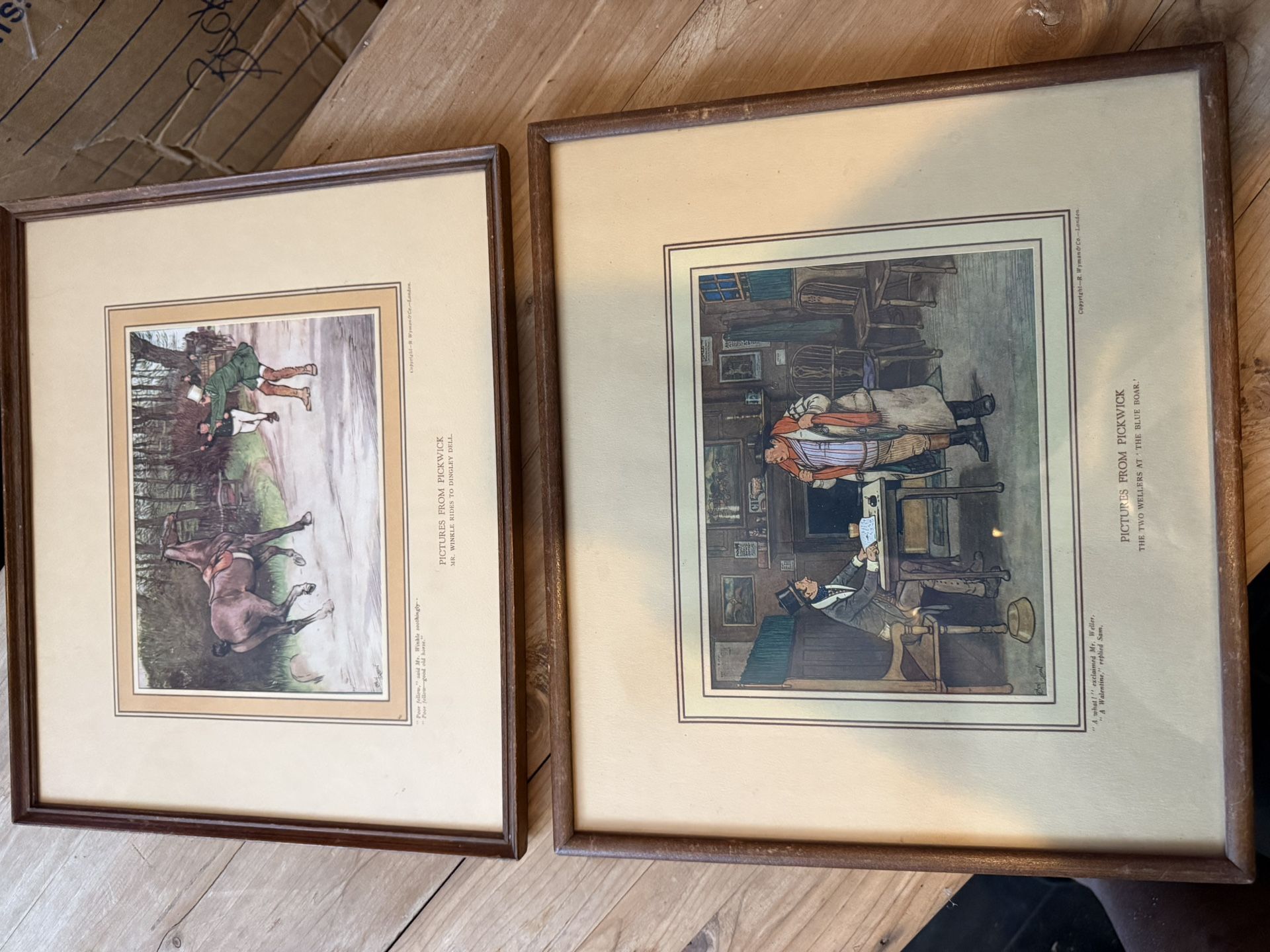 Cecil Aldin Dickens “Pictures from Pickwick” – 2 Framed Prints (1910s-20s)
