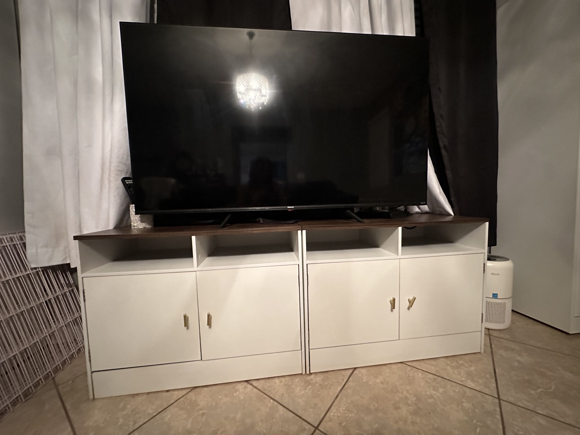 Double Cat Litter Furniture / TV Stand