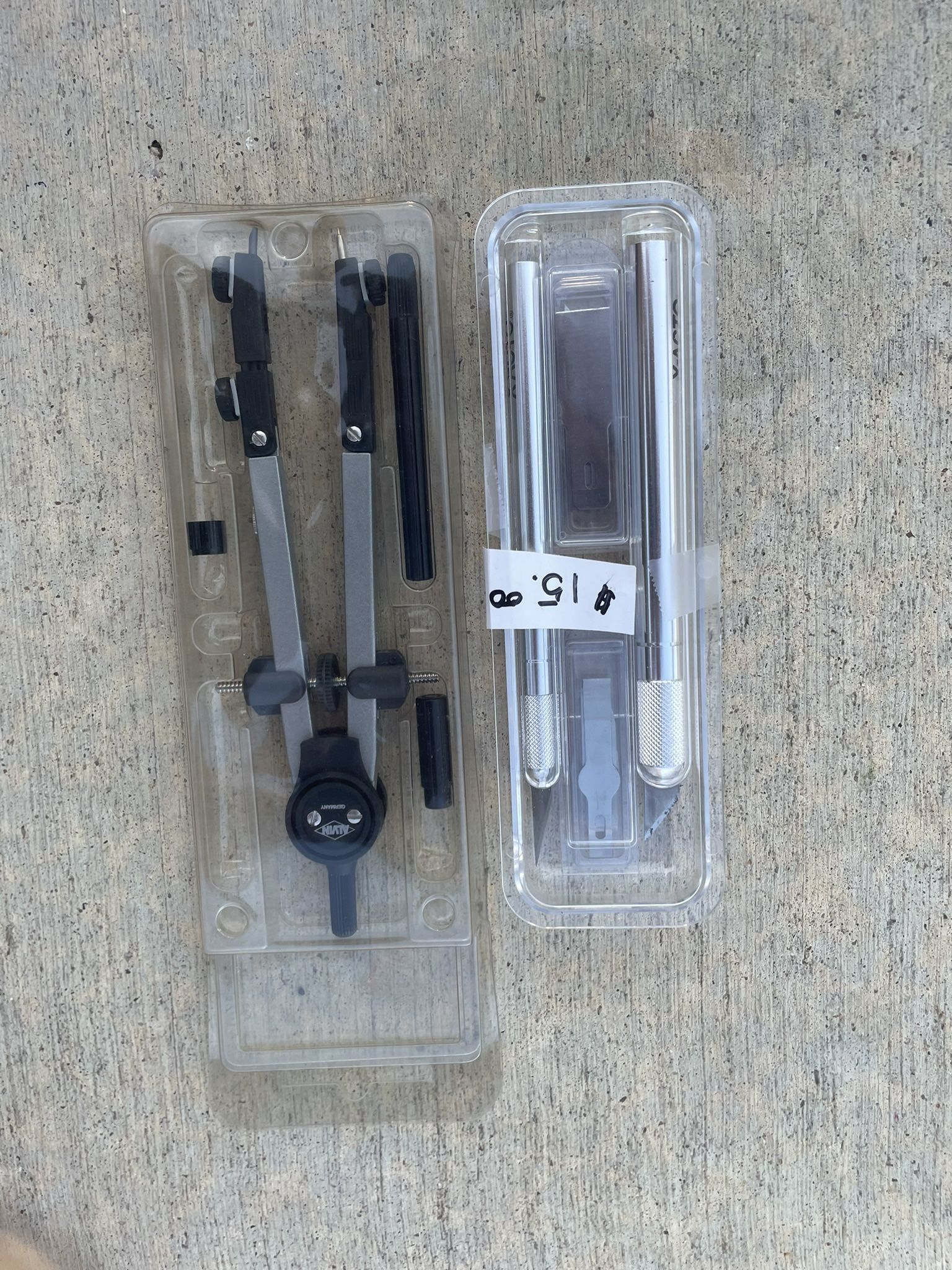 Compass And Exacto Knife Set