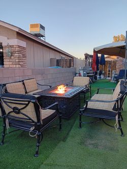 Beautiful Patio Furniture Iron Heavy 