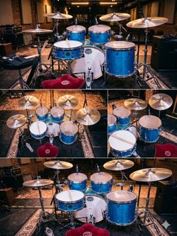 PROFESSIONAL MAPEX BLUE DRUM SET - FULL BUNDLE + DW 9000 SINGLE PEDAL