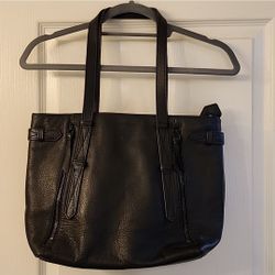 Aimee Kestenberg City Slicker Tote Bag, Black Pebbled Leather