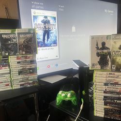 Xbox 360 Slim Black + Kinect Sensor + Controller & 50+ Game Lot Bundle 🔥