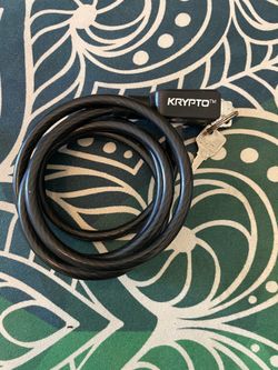 Kryptonite Krypto Coiled Bike Cable Lock with Keys