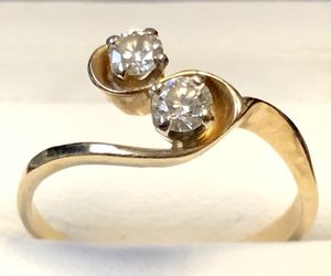 Diamond Ring 14K Gold 3.3G Size 10 $600