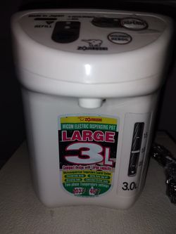 ZOJIRUSHI CD-DEC30 3.0L Small Kitchen Appliance Hot Water Boiler Dispenser + Power Cord;  Clean & Works Great!