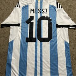 2023 Argentina National Team ‘Lionel Messi #10’ Home Soccer Jersey