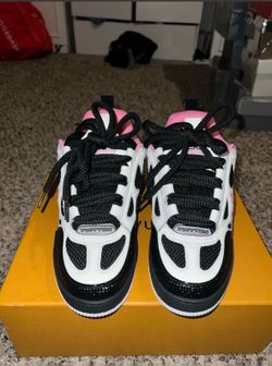 black cream pink LV Skates