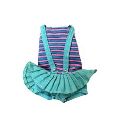 Vintage 1968 Skipper #1105 Twist n Turn Striped Swimsuit Mattel