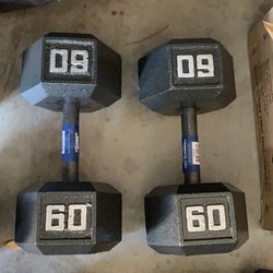 Dumbbells 60lbs