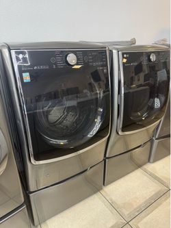 LG front load washer 5.2 cu ft and electric dryer set