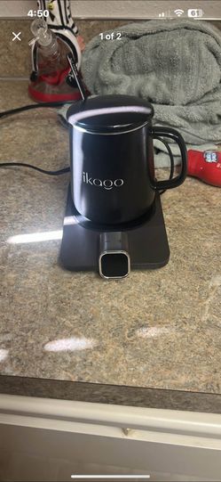 Ikaoo Coffee Mug With Warmer. Never Used. 