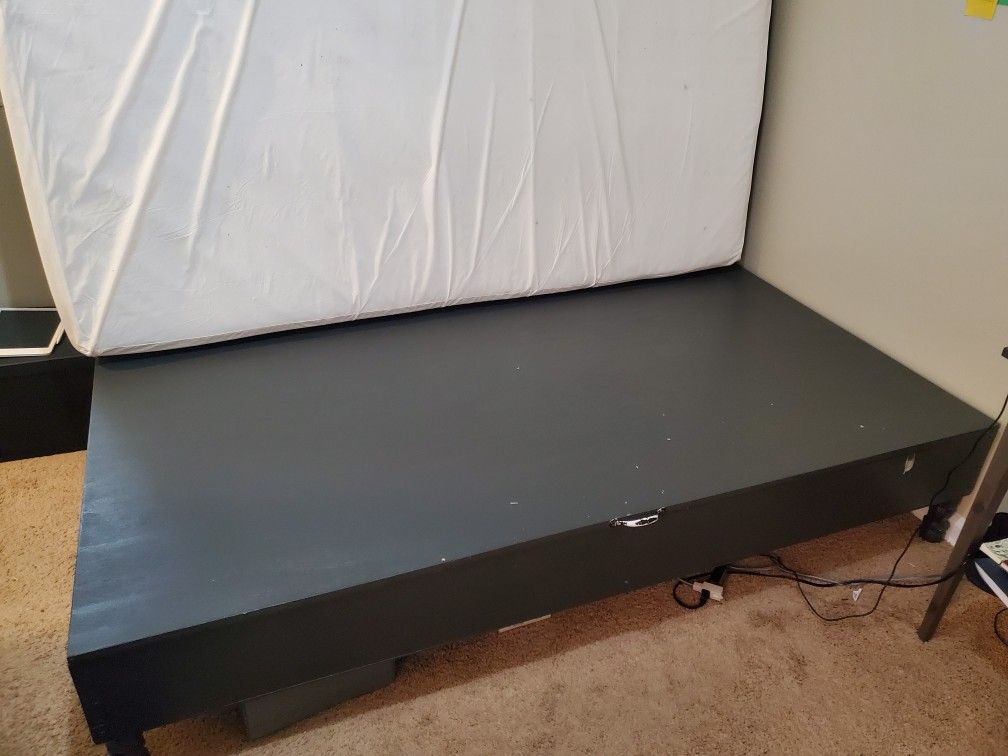 MOVING SALE!! Full Size Bed With Storage + Mattress