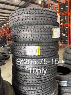 4 new st205-75-15 trailer tires 10ply
