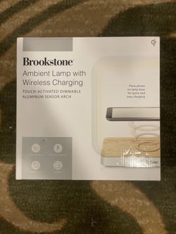 Brookstone Lamp Wireless Charger Touch Dimmable 