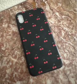iPhone XS Max black cherries case