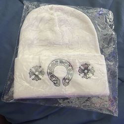 WHITE Chrome Heart Beanie
