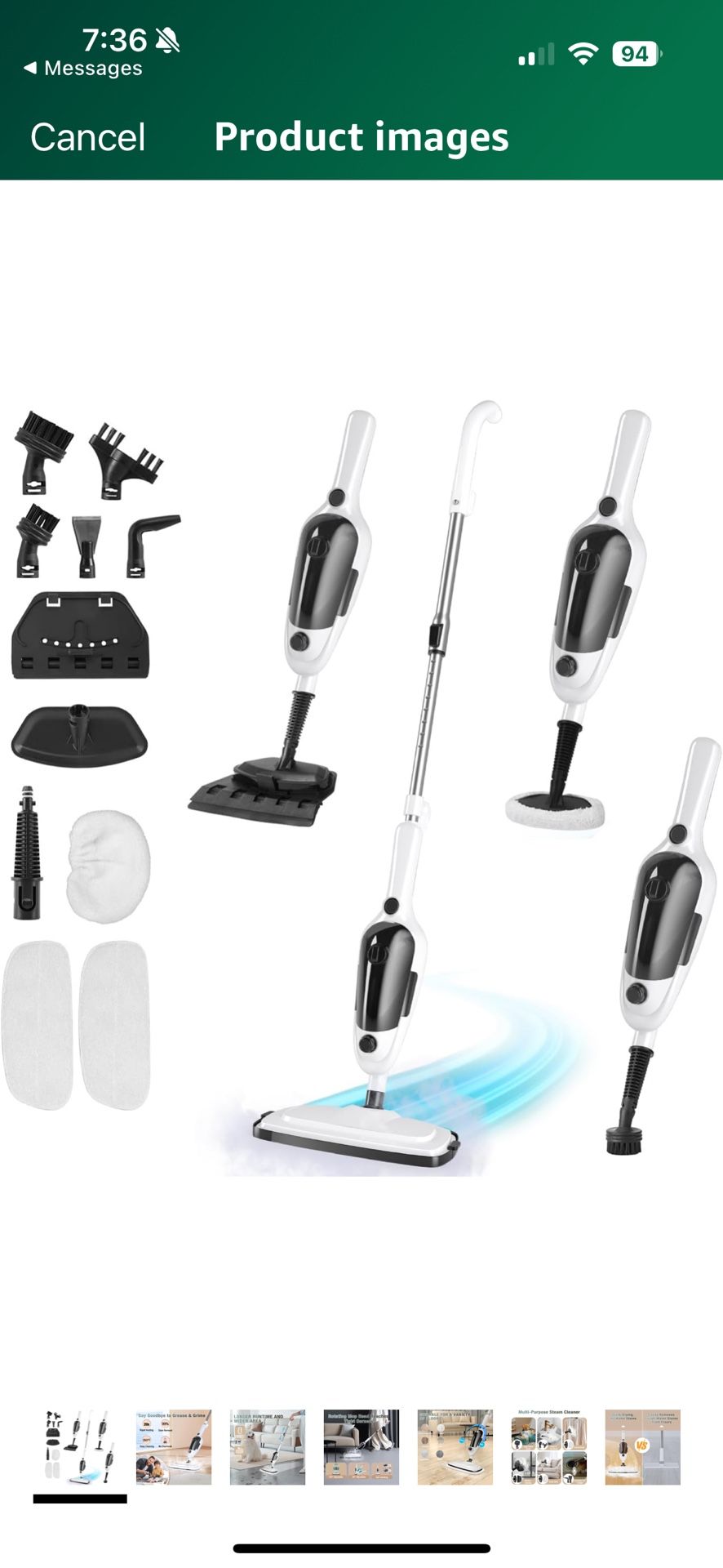 11-in-1 Steam Mop, Powerful Handheld Steam Cleaner for Home