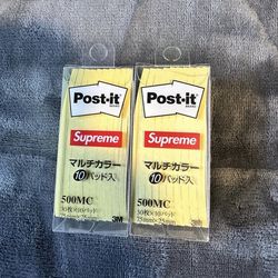 Brand New Supreme Post-It Yellow 500MC Set of Two