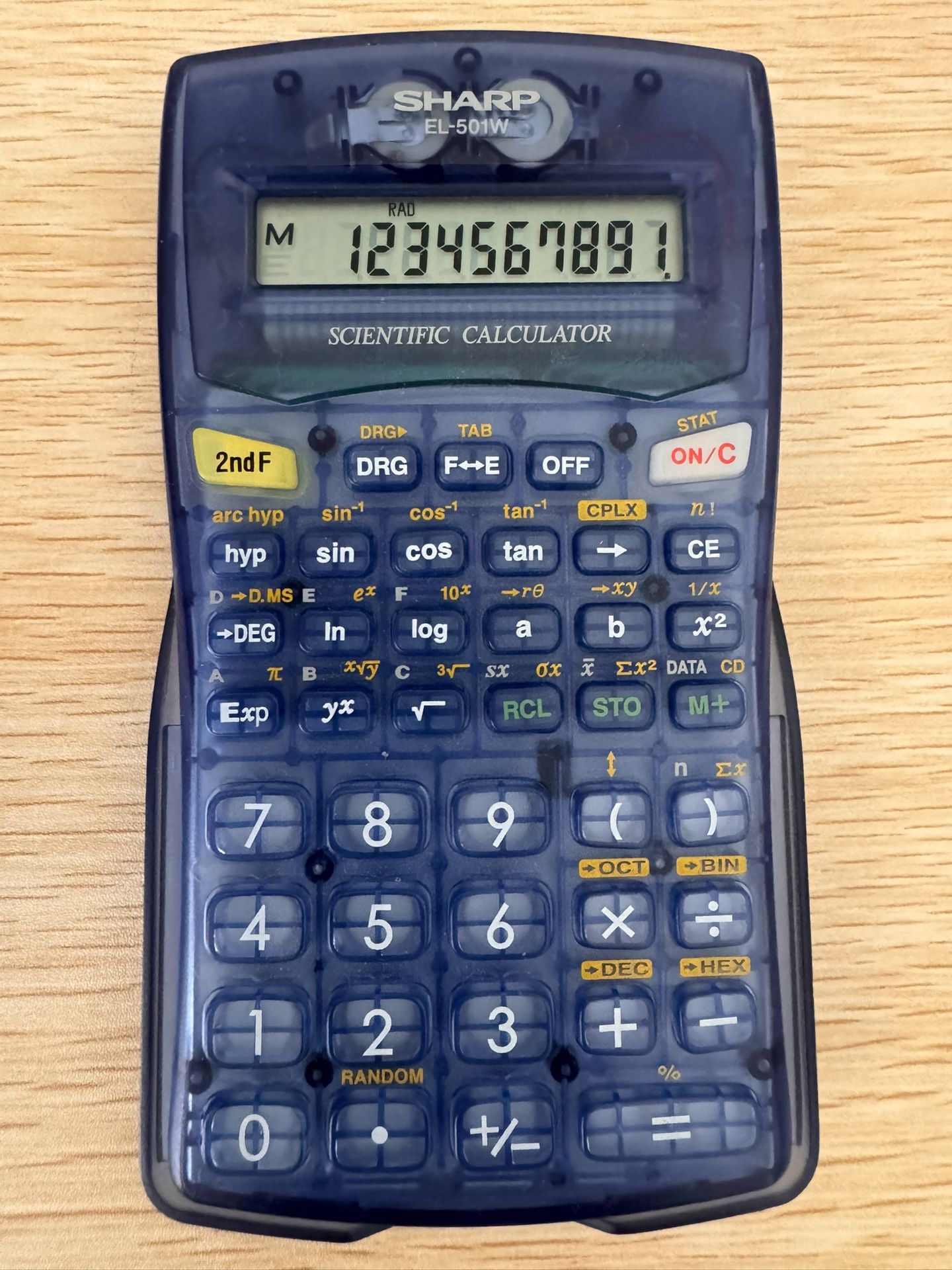Sharp EL-501W Blue Scientific Calculator