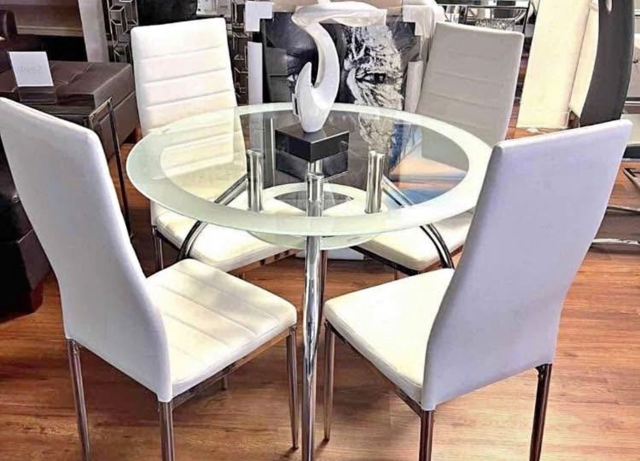 dining table set 4 chairs white table