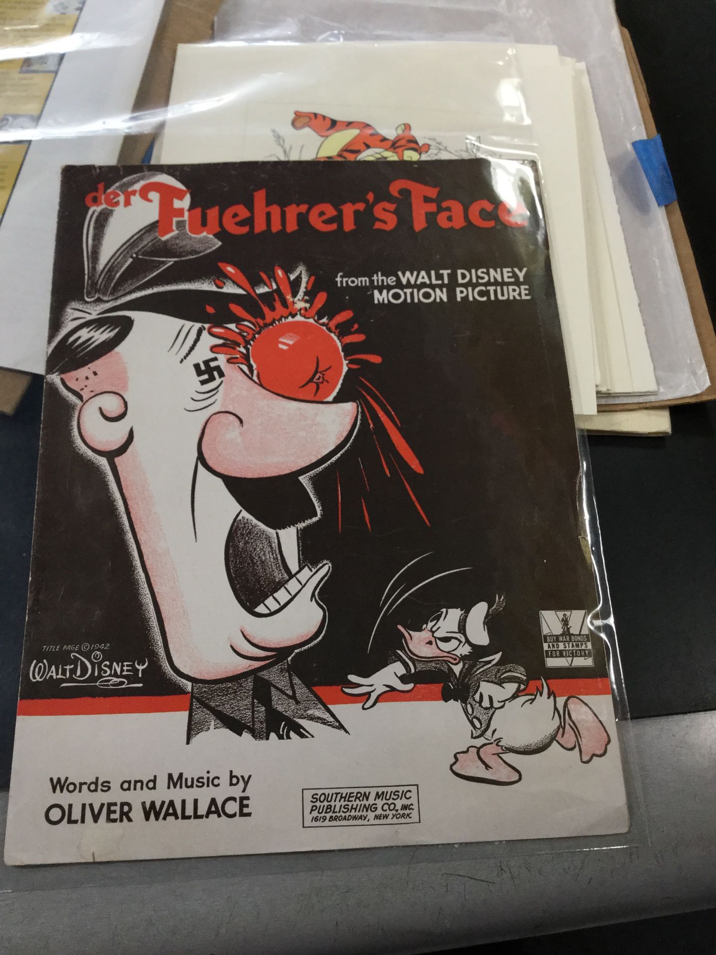 1942 Walt Disney Der Fuehrer’s Face Sheet Music