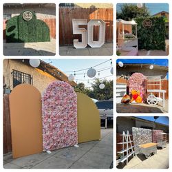 Flower Walls / Backdrops / Candy Cart