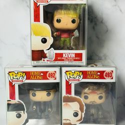  Home Alone Funko Pop Set (Kevin, Harry, Marv) #491-493 – VAULTED 