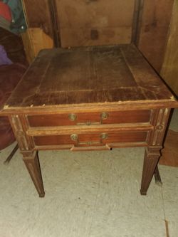 Vintage Wooden 1 Drawer End Table