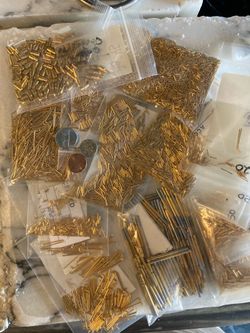 Gold plated electrical contact pins