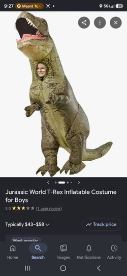 Youth dino costume