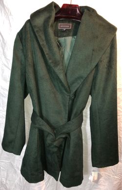 Metaphor Green Wool Blend Belted Coat